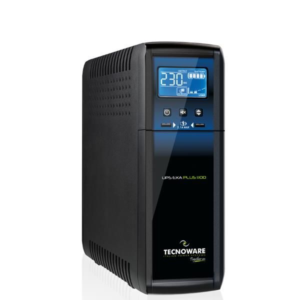 Ups Tecnoware Exa-Plus 1100 Iec Together On-1100Va/770W+2Usb X Charger 2.1A Lcd Sinusoidale+Avr+Prot.Rj45/11+Usb Xsw - Img 4