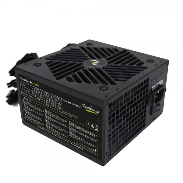 ALIMENTATORE TECNOWARE - 750W - FREE SILENT PRO 4+4PIN 12V CPU 6+2 PIN6+2PIN PCI-E FAN 12cm Silenzioso 50-80cm FLATCABLE-FAL751FSP12