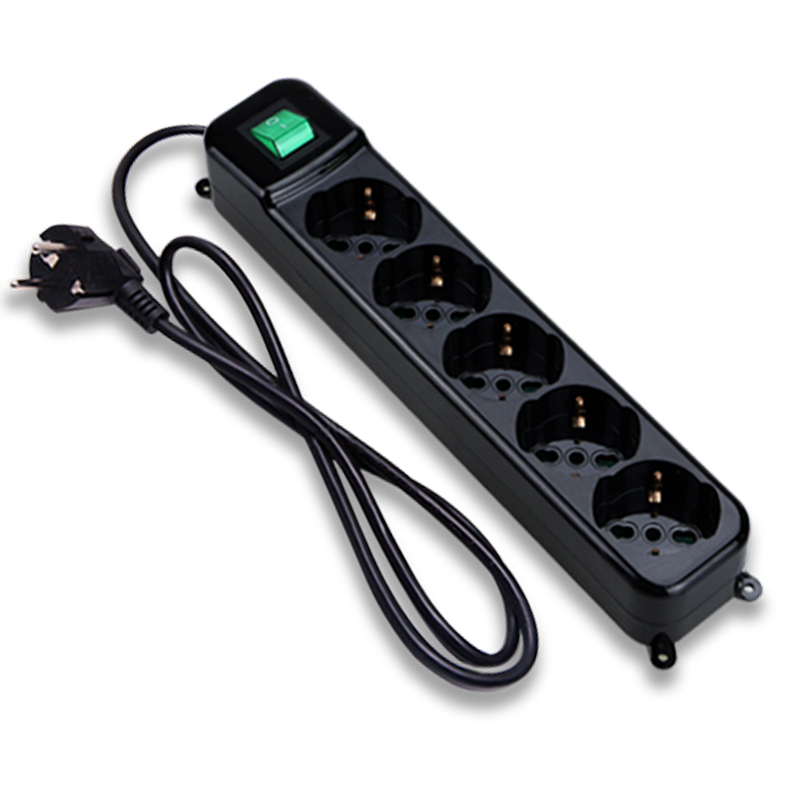 Multipresa Tecnoware FMP5GIG 5 posti inclinati 45° Schuko 10/16A con interruttore nera