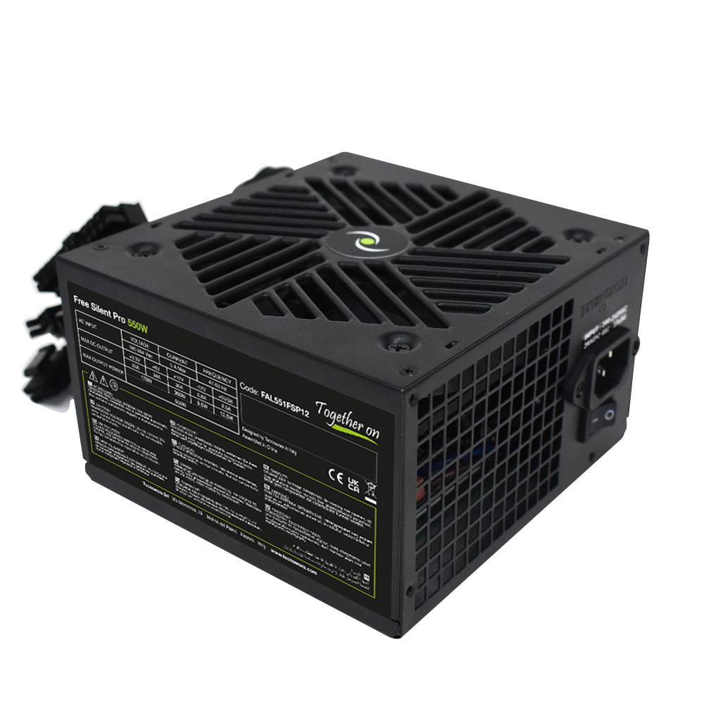ALIMENTATORE TECNOWARE - 550W - FREE SILENT FAL551FSP12  Pin FAN 12cm Silenzioso "Garanzia 2 anni on Site"