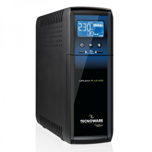 [COM-70005] UPS TECNOWARE EXA-PLUS 1100 IEC TOGETHER ON-1100VA/770W+2USB x charger 2.1A LCD Sinusoidale+AVR+Prot.RJ45/11+USB xSW