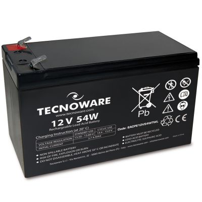 [COM-22867] BATTERIA  TECNOWARE 12V 54W (11Ah) FASTON 6,3 MM LONG LIFE EACPE12V54WTWL