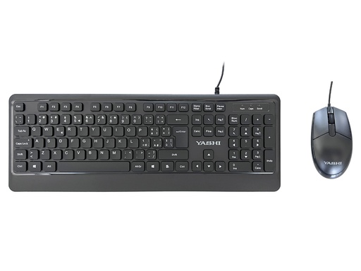 [COM-YA3737] Yashi Professional Multimedia Soft Keyboard & Mouse USB KIT - Black - ITA/ENG MY541